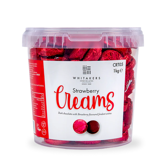 Whitakers Strawberry Creams Tub 1kg
