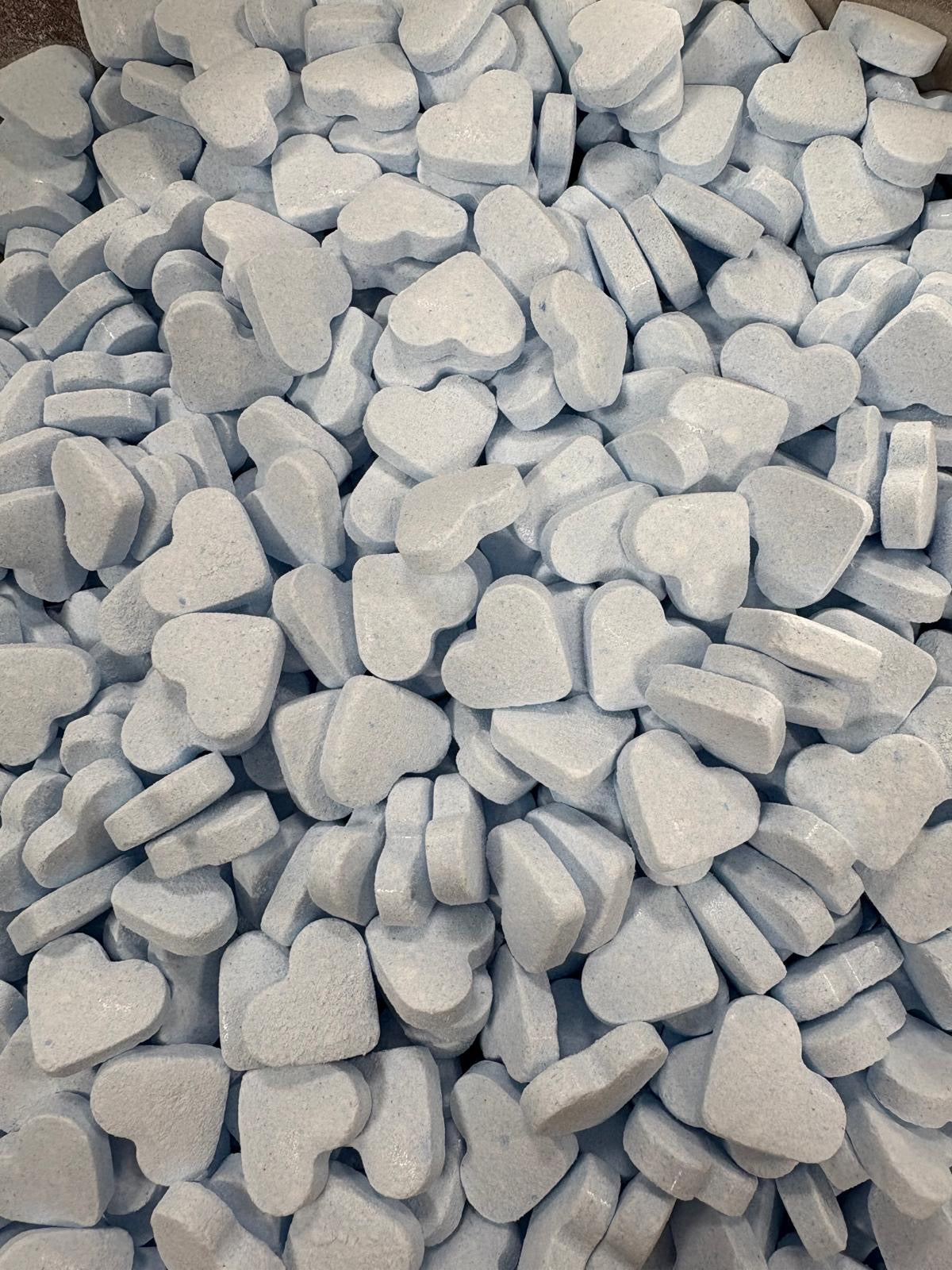 Blue Powdered Hearts