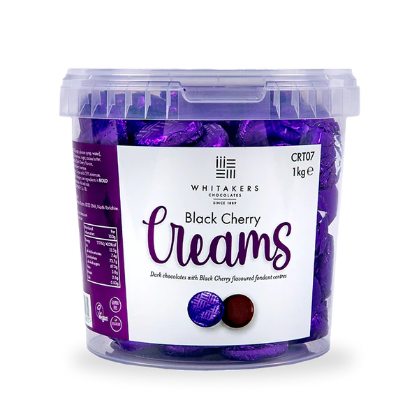 Whitakers Black Cherry Creams Tub 1kg