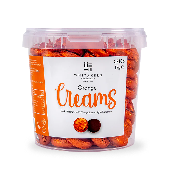 Whitakers Orange Creams Tub 1kg