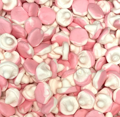 Foamy Strawberry Mushrooms