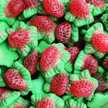 Jelly Filled Green Strawberries Tub 780g