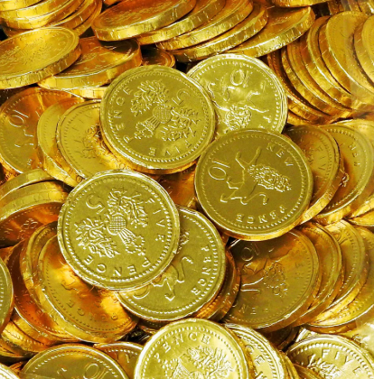 Milk Chocolate Gold Sterling Coins