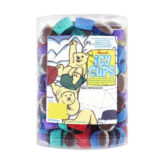 Hannah's Icy Chocolate Cups Tub 800g