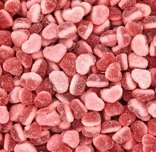 Fizzy Strawberry Hearts