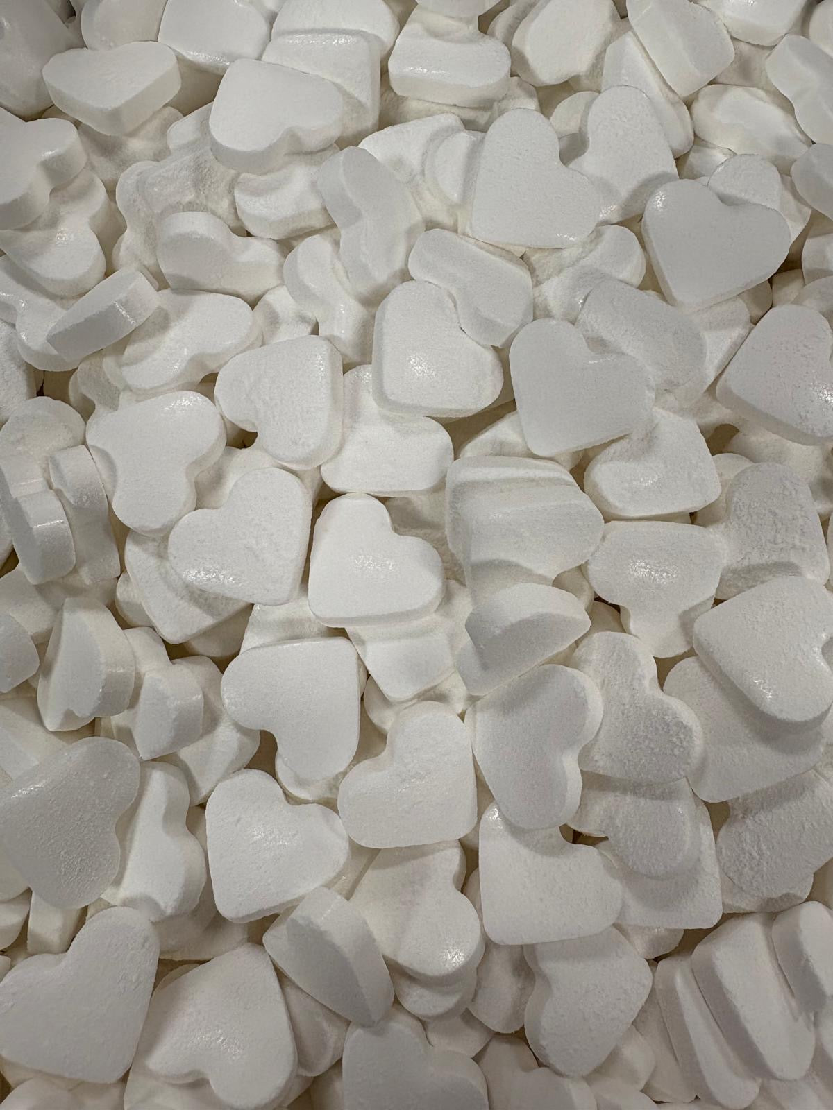 White Powdered Hearts