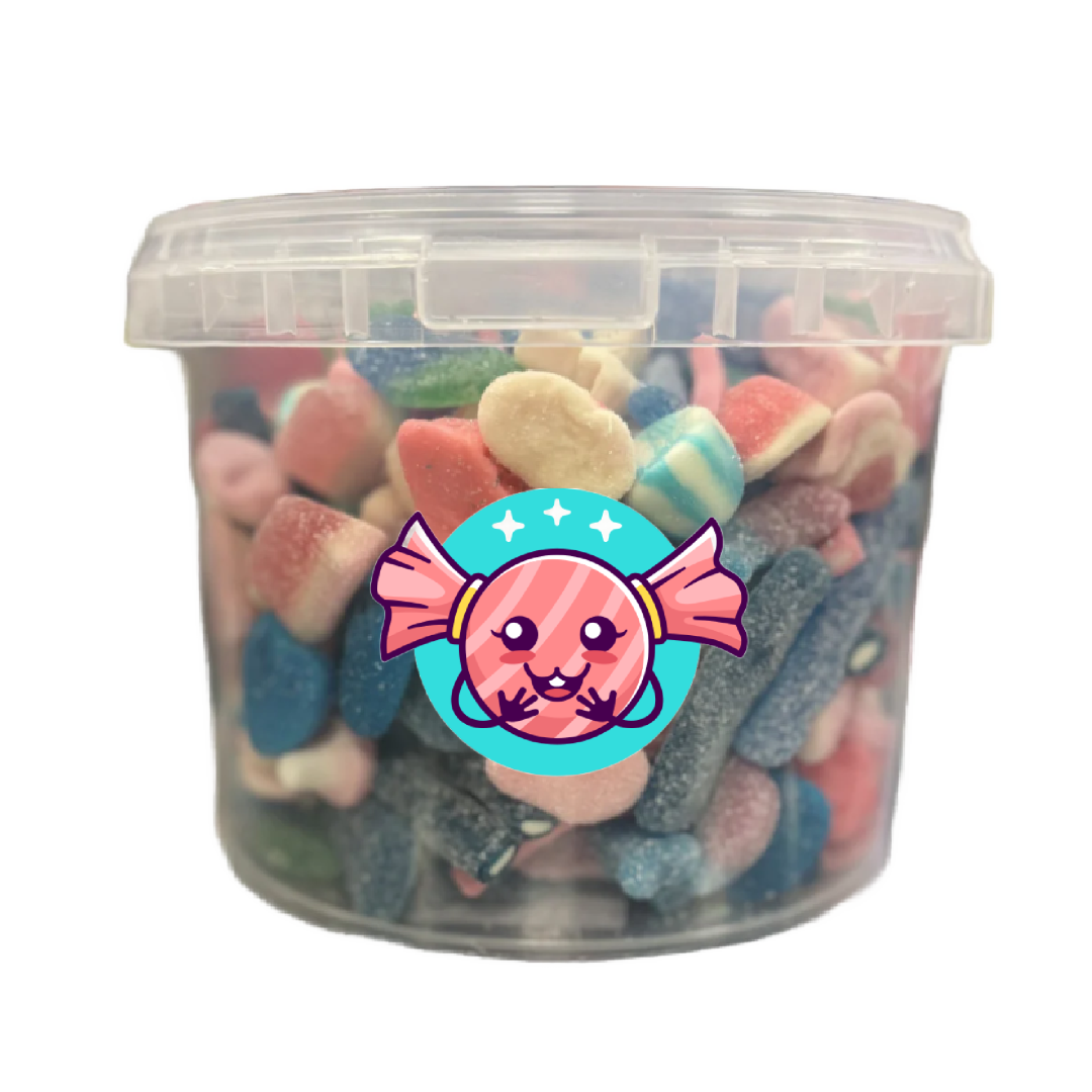 Pink & Blue Sweets Bucket 1.5kg