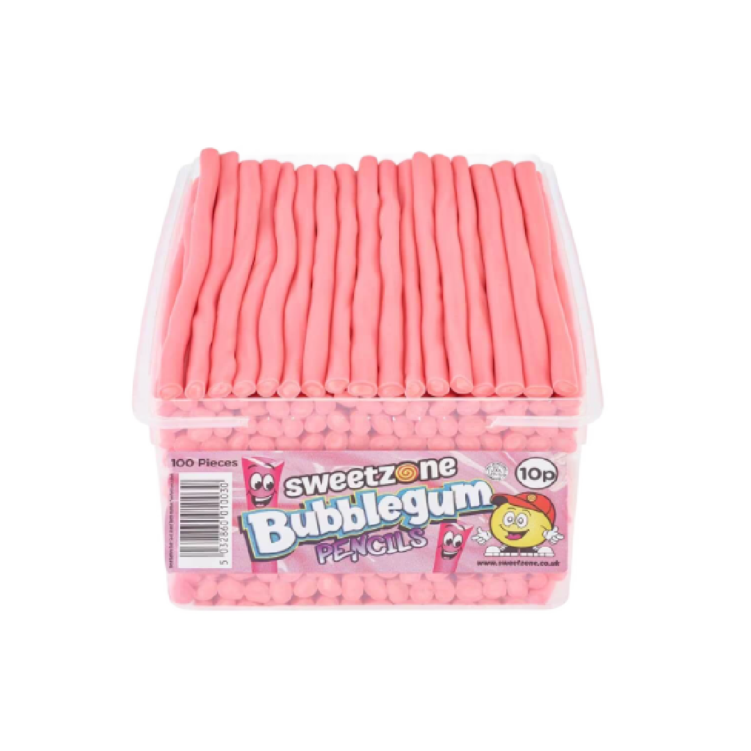 Sweetzone Bubblegum Pencils Tub 1.1kg