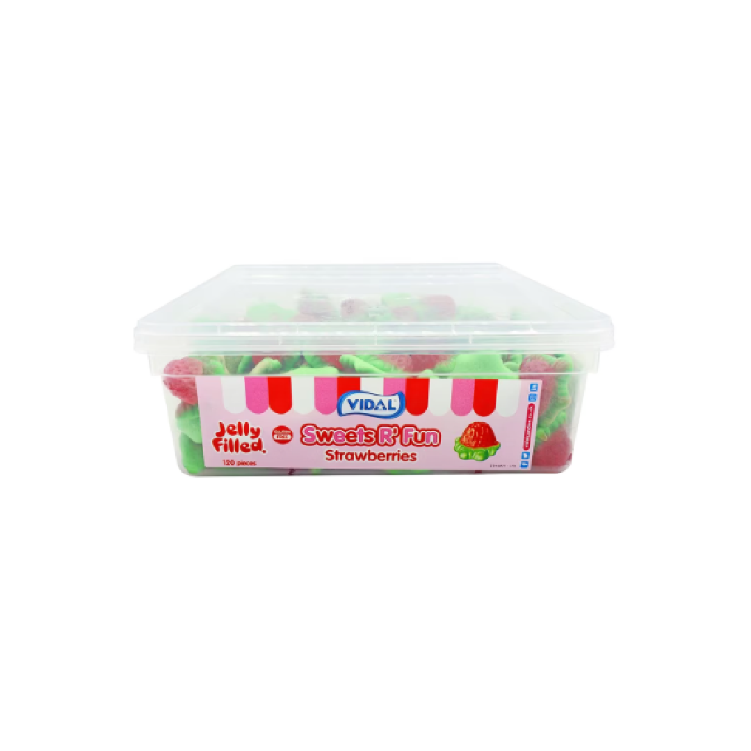 Jelly Filled Green Strawberries Tub 780g