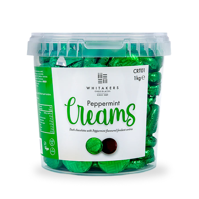 Whitakers Peppermint Creams Tub 1kg