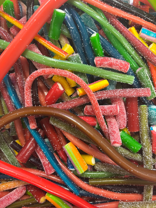 Fizzy & Non Fizzy Pencil Sweets Pizza Box