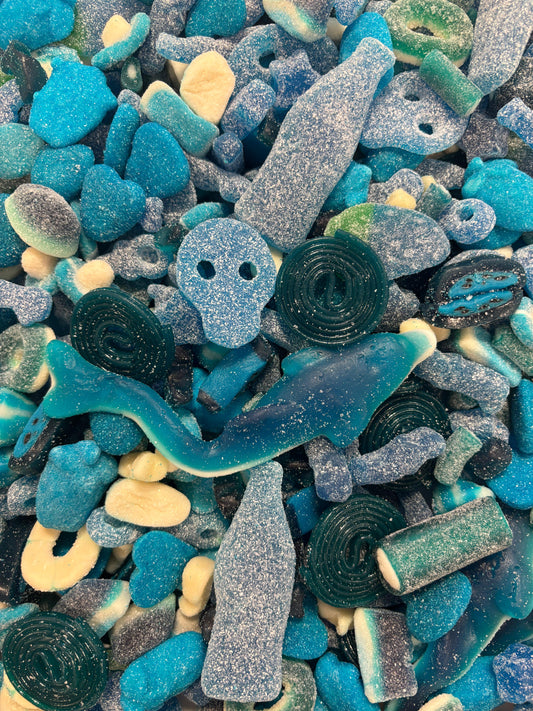 Blue Sweets Pizza Box