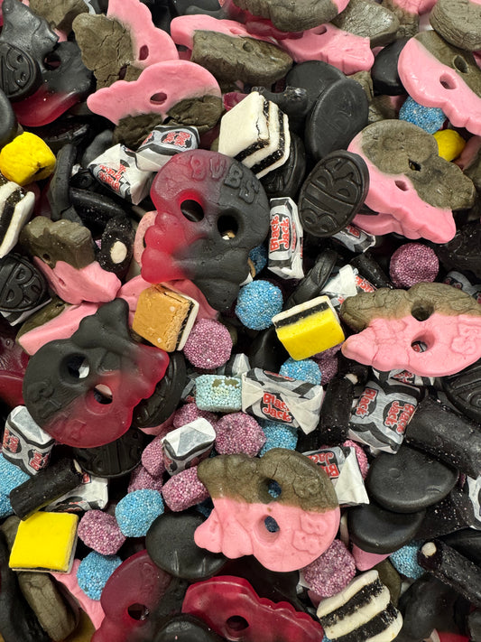 Liquorice Sweets Pizza Box
