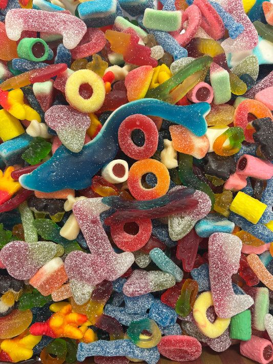 Gummy & Fizzy Sweets Pizza Box