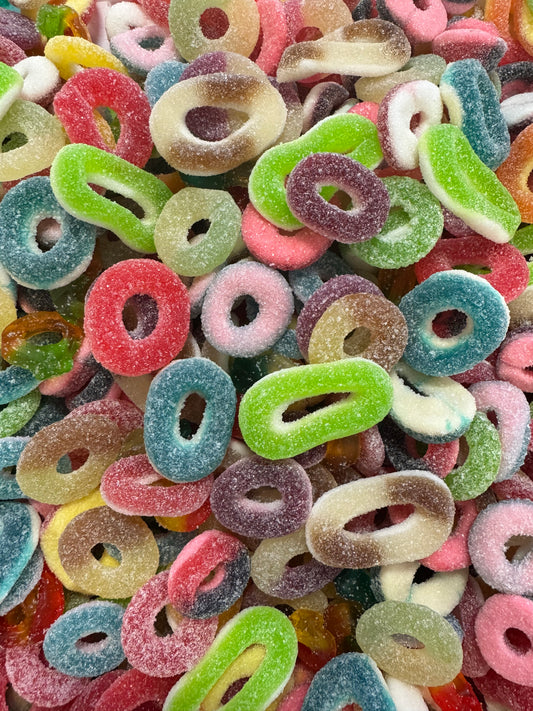 Fizzy Rings Sweets Pizza Box
