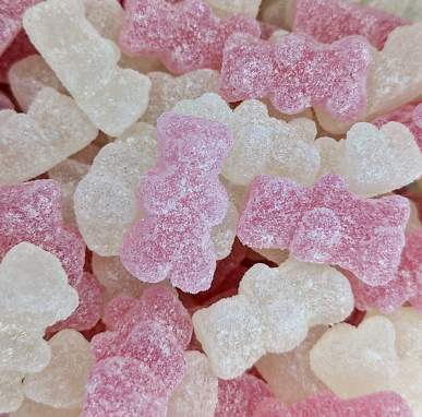 Vegan Fizzy Pink & White Bears