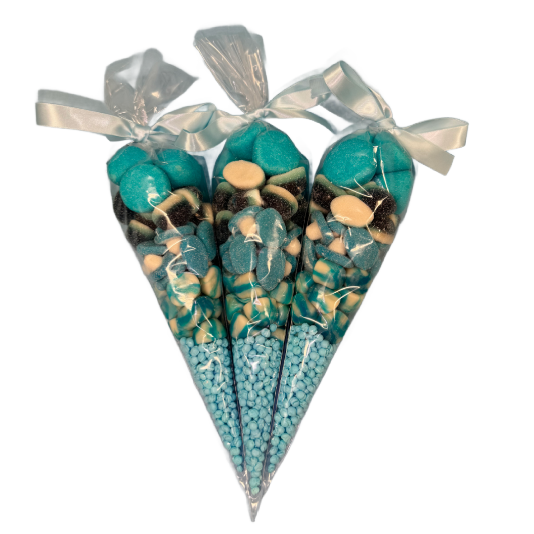 Sweet Cones Blue Raspberry Blue Sweets Cone – Occasionally Sweet