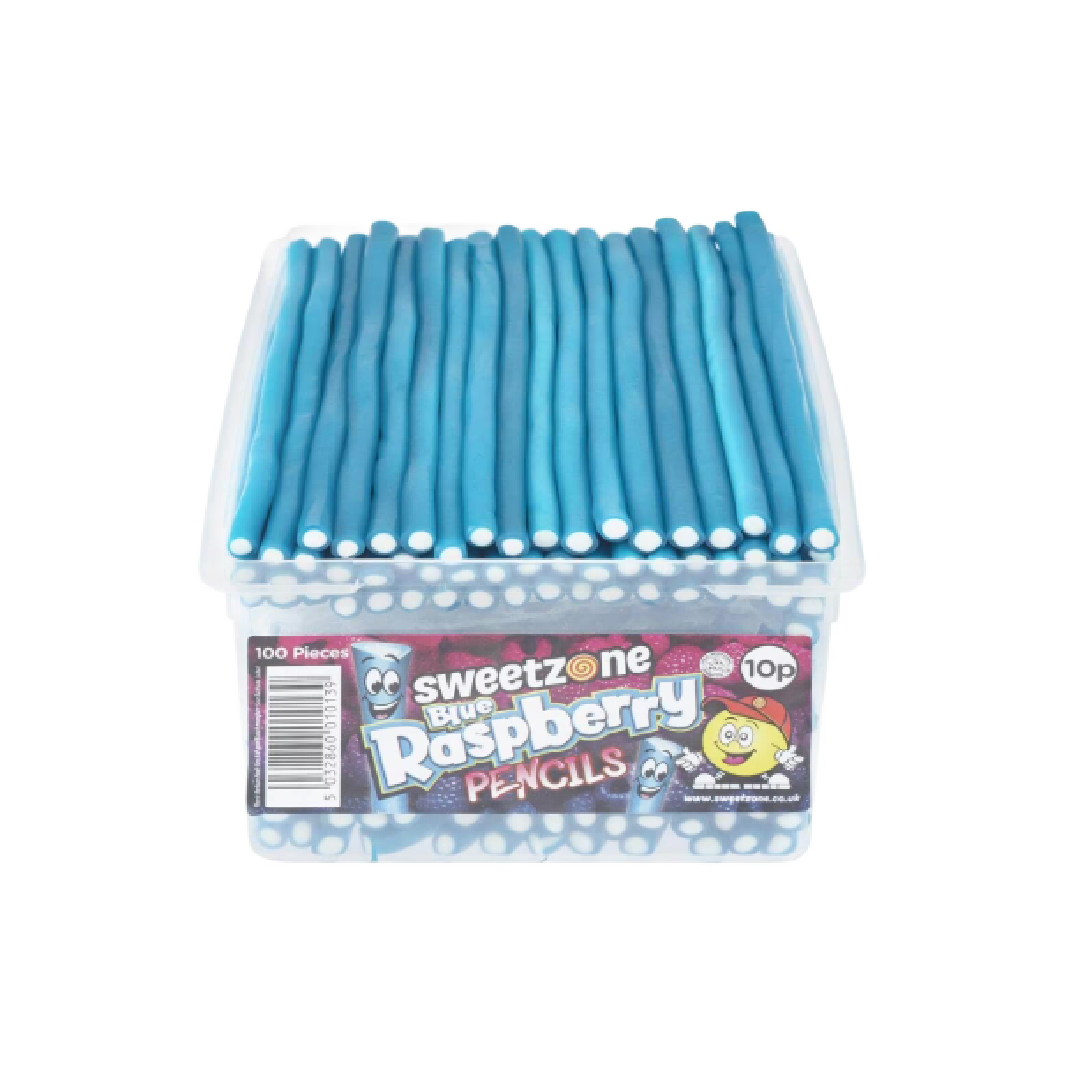 Sweetzone Blue Raspberry Pencils Tub 1.1kg
